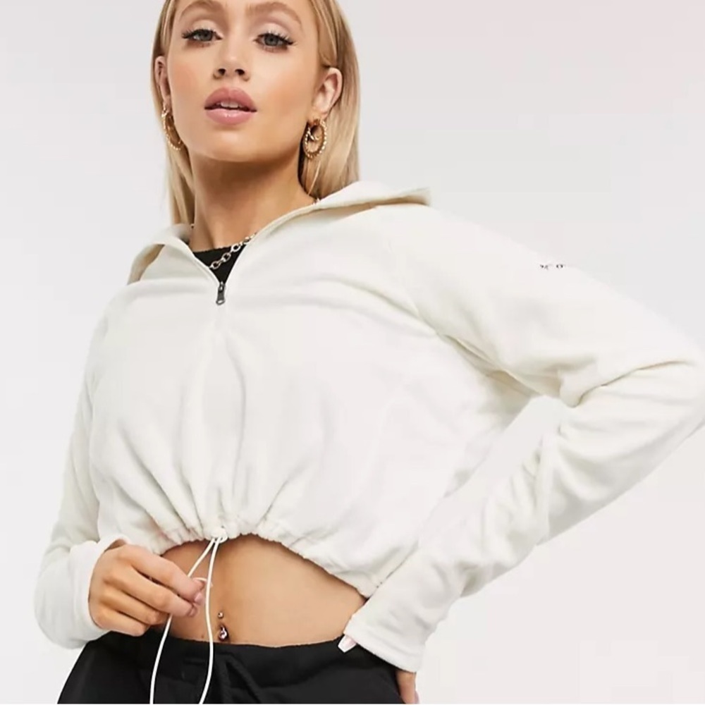 Columbia cropped drawstring fleece
